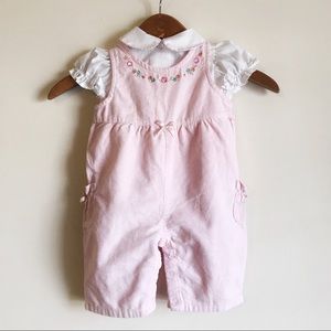 Baby Girl Pink Corduroy Jumper 6-9M